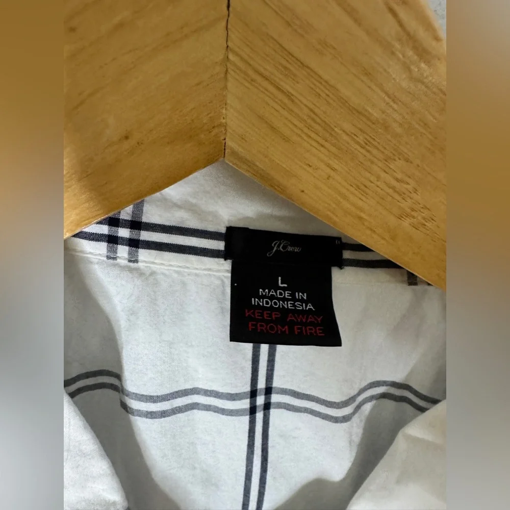 Women's White & Black Windowpane Short Sleeve Pajama Set